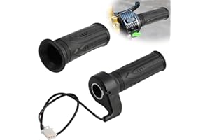 QTMMC E Bike Throttle 3 Pin Full Twist Electric Bike Throttle 1 Pair Universal Right Scooter Speed Control Twist Throttle with SM JST Female Plug for Ebike Scooter Motorbike Motorcycle 22mm Handlebar