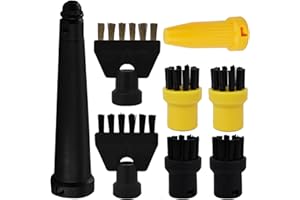 ZRODEN 8 Pièces Accessoire pour Karcher Nettoyeur Vapeur, Rondes Brosses, Buse, Brosses Plates, pour Karcher SC1 SC2 SC3 SC4 SC5