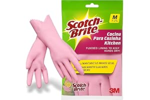 Scotch-Brite Ultra Sensitive Gloves Medium Size Yellow, 1 Pair/Pack Delicate Duty Reusable Waterproof Tear-Proof Touch-Sensitive Comfortable Fit Kitchen Protective Gloves