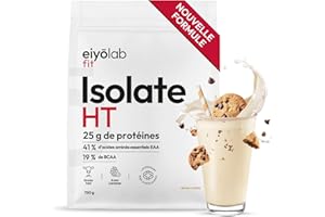 ISOLATE HT | Jusqu’à 90% de Protéines | Isolat de Protéine Breveté Lacprodan® | Riche en BCAA | Grass-Fed | Musculation Rapide & Sèche | Faible en Calories | Saveur Cookie | 750g | Eiyolab