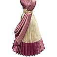 ZITON Women's Indian Traditional Kanjivaram Silk Pure Weaving Lehenga Choli Along With Dupatta And Blouse Piece, Half Saree (Unstitched)