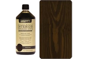 Littlefair's Tinte para Madera 1ltr - Acabado Premium, Fácil de Usar y Limpiar Tinte Madera - Basado en Agua, Seguro y Ecológico - Disponible en Muchos Colores - Color: Roble Inglés