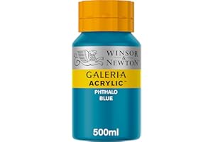 Winsor & Newton Galería Pintura Acrílica, Azul (Phthalo Blue), 500 ml, 500