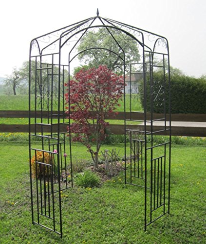 Eleganter XXL Rosenbogen Pergola Rosenbogen Rankhilfe Mod.5001B aus Metall schwarz von AS-S - 6