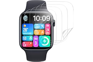 Carantee 4 Stück für Panzerglas für Apple Watch Series 4/5/6/se 44mm Schutzfolie, Weich TPU Panzer Schutz Glas für Apple Watch SE 44mm Schutzglas, Blasenfrei Displayschutz für Apple Watch 6 44mm