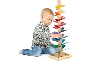KABENFIS Trä Marmor Run Sound Tree Pedagogiska Leksaker för Barn