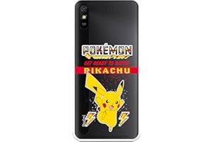LA CASA DE LAS CARCASAS Xiaomi Redmi 9A Case - Redmi 9AT Official Pokémon Get Ready To Battle to Protect Your Mobile Phone Case Flexible Silicone Xiaomi Case with Official Pokémon Licensed