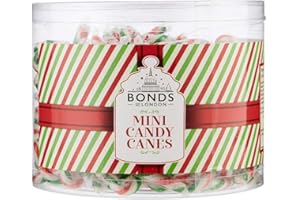 KENNYKRAFTS Mini Peppermint Candy Canes- Tub of 250 Pack Comes with a Christmas 2023