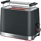 Bosch Ekmek Kızartma Makinesi, Paslanmaz &Ccedil;elik, &Ccedil;ıkarılabilir Isıtıcı, Buz &Ccedil;&ouml;zme ve Isıtma &Ouml;zellikli