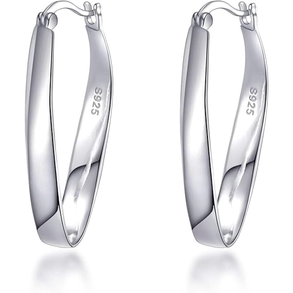 Milacolato Orecchini A Cerchio In Argento 925 - Nodo Celtico Irlandese, Ipoallergenici, Dimensioni 3,5x2,2 Cm, Confezione Regalo In Velluto