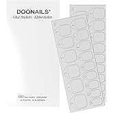 Doonails - Glue Sticker Ongles autocollants - 180 pièces de stickers adhésifs en 15 tailles - Colle double face pour ongles a