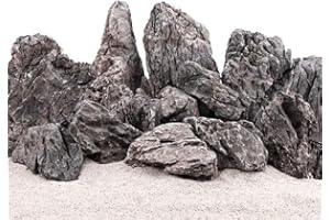 AquaOne Pietre per acquario, mini paesaggio, pietre naturali Seiryu, 20 kg, 1,8 – 4,0 kg per pietra, roccia acquascaping per serbatoio, decorazione roccia, pagoda, parete posteriore, decorazione