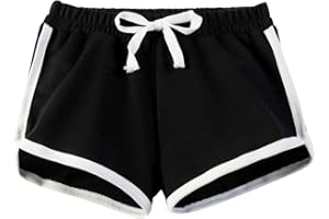 Guqmjde Shorts Mädchen Baumwolle Sporthose Kurz Einfarbig Badeshorts Freizeit Gym Shorts Hohe Taille Radlerhose Kurze Hose Elastische Sport Shorts Leicht Sommerhose Strandhose Kuschelhose