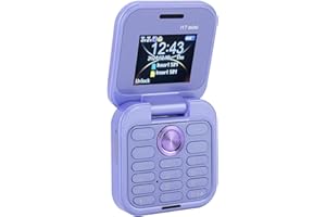 Tosuny 2G Mi NI - Teléfono móvil plegable con Dual Nano SIM, pantalla de 1,77 pulgadas, cámara HD, radio FM, linterna LED, para personas mayores (morado)