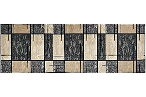 LYYK Teppich Läufer, Waschbar Küchenteppich, 7.5mm Küchenläufer Hochwertige Teppichläufer Rutschhemmender Gelrücken Dauerhaft für Küche, Flur & Wohnraum 40x200cm