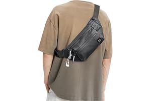 SZSYCN Grande marsupio impermeabile marsupi per uomo donna donna marsupio nero per viaggi festival passeggiate sport corsa palestra all'aperto allenamento esercizio marsupio nero marsupio