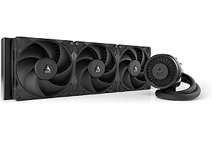 ARCTIC Liquid Freezer III Pro 420 - AIO CPU Cooler, 3 x 140 mm Water Cooling, 38 mm Radiator, PWM Pump, VRM Fan, AMD AM5/AM4, Intel LGA1851/1700 Contact Frame - Black