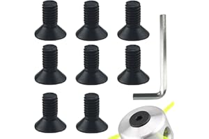 LECHENGJIA Tête de Tondeuse en Aluminium tête de Tondeuse en Nylon vis de Tondeuse à Gazon tête de Tondeuse à Gazon Pinceau Fixation du Couteau avec 1 clé