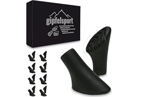 gipfelsport Tampones de Goma para Marcha nórdica - Almohadillas para Bastones de Marcha nórdica y Otros Bastones | adecuados para Asfalto, Grava y montañas