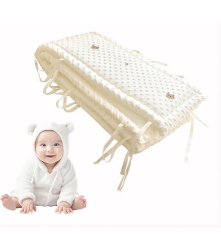 Paracolpi Per Lettino Neonato - Set 3 Pezzi In Velluto, Antigraffio E Anticollisione, Grigio - Foto 6