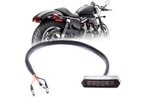 JMTBNO Mini Luz Trasera de Moto 6 LED Luces Luz de Freno Luz Roja de Parada Luz de Matrícula 12V Universal para motocicleta Scooter Quad bicicleta