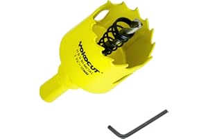 Lochsäge 35mm, Universal HSS M42 Bi-Metall Lochsägen, Lochkreissäge mit Sechskant-Schaft und Bohrer Lochbohrer Set Bohrkrone für Holz, Rigips, Trockenbau, Kunststoffe