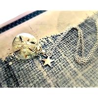 Sterlingsilber kette Löwenzahn Stern Halskette - Pusteblume Anhänger Für Frauen und Mädchen Brautschmuck Muttertagsgeschenk Oder Brauthalskette Geburtstagsgeschenk