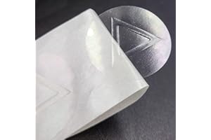 MD Labels Símbolos de advertencia táctiles para ciegos fi, 27 mm, 1000 pegatinas de advertencia triangulares, símbolo de advertencia táctil para sustancias peligrosas, transparente, autoadhesivo