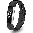 GreenInsync Fitbit Alta Band Black, Alta HR Classic Replacement Bands Small Accessory Watch Band for Fitbit Alta/Fitbit Alta HR Wristbands W/Same Color Metal Clasp and Fastener