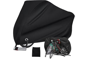 Getyjoe Housse de Vélo Extérieure pour 2-3 Vélos Bâche Protection de Bicyclette en Oxford 210D avec Serrure-Trous Sac de Rangement Imperméable Anti-Poussière Pluie UV pour Vélo de Route VTT