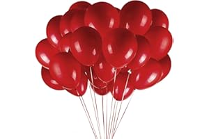Hrobig Luftballons Rot - 100 Stück 30 cm / 12 zoll - Premium Latex Helium Ballons Rot für Geburtstag, Hochzeit, Babyparty, Halloween Oder Weihnachten party Deko