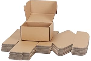 RLAVBL 25 Stück Braune Versandkartons mit den Maßen 15,3 x 10,2 x 7,6 cm für den Versand von Gegenständen, Spielzeug und Geschenken