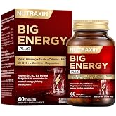 Nutraxin Big Energy Plus 60 Tablet - Panax Ginseng, Taurin, Kafein, NADH, Co-Q10, L-Karnitin, Magnesium