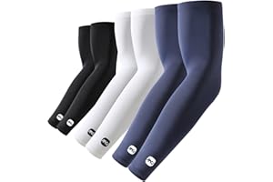 ROCK TAKIN UV Sonnenschutz Arm Sleeve Gaming für Herren Damen, UPF 50+ Kühlung Armstulpen Sommer Kompression Tattoo Armlinge Unisex Armwärmer für Radsport Basketball Golf Baseball Fußball – 3 Paar