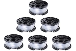 Poweka A6481 trimmer Spool Compatible with Black Decker Reflex Strimmer Spool Line Replace A6485 ST5530-GB GLC3630L20-GB STC1820PC-GB BESTA530-GB BESTA525-GB - Pack of 6