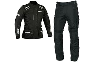 WMW WALI MOTO WEAR Damen Motorradkombi Kombi Textil Motorrad Mit Hose Jacke Protektoren Wasserdicht