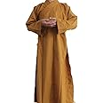 Hwydo Long Cotton Kung Fu Shaolin Monk Robe Lay Master Zen Buddhist Meditation Gown L Yellow