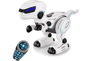 JoyKip Remote Control Robot Smart Programmable RC Dinosaur Robot Toy for Kids - Walking Dancing Singing Roaring Dino Robots Toys with LED Lights Gift for Kids Age 3 4 5 6,7+