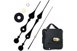 BIVBWQU Kit Meccanismo Orologio da Parete al Quarzo Silenzioso,13.5 mm, Perfetto per Creazioni Fai Da Te, Riparazioni e Decorazioni, Preciso e Affidabile, Incluso 1 Set Lancette