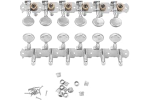 ‎BNINETEENTEAM Bnineteenteam Gitarre Mechaniken,Zinklegierung Machine Heads Guitars Zubehörteil für 12-saitige Gitarre(6R+6L) Musikinstrumentenzubehör Zubehör Für Musikinstrumente
