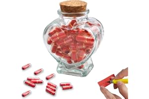 HENGBIRD 50PCS Love Capsule Letters,Message Pills -Romantic Boyfriend Gifts, Cute Anniversary, Birthday, Valentines Gift for Boyfriend/Girlfriend, Emotional Love Letter, Paper Message in a Bottle