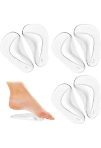 2 Paires Semelles Gel Soutien Voûte Plantaire - Pour Pieds Plats, Douleur Pied, Transparentes - 2
