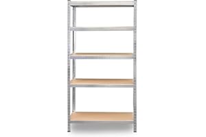 ‎HANSE hanSe® Steckregal Lagerregal Schwerlastregal Kellerregal Werkstattregal Regal 180x90x40cm 875kg Traglast 5 MDF Platten