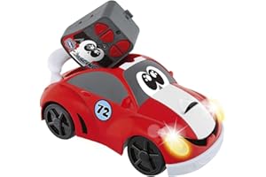 Chicco Johnny Coupé Racing Macchina Telecomandata per Bambini, Auto Telecomandata da Corsa con Radiocomando e Fari che si Accendono, Macchina Radiocomandata Rossa - Giochi Bambini 2 Anni - 6 Anni