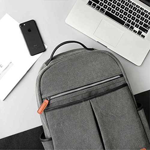 Laptop Rucksack  Tomtoc 11 6-15 6 Zoll Leinen Laptop Rucksack Schultasche Reiserucksack Tagestasche f  r Arbeit Schule Wandern Camping