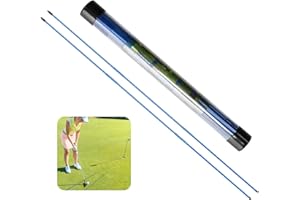 FINGER TEN Golf Alignment Stick Sticks Training Aid Rods Rod Cover Tool Swing Trainer Aids, Foldable Practice Rods Training Aiming Putting Full Swing Trainer Posture