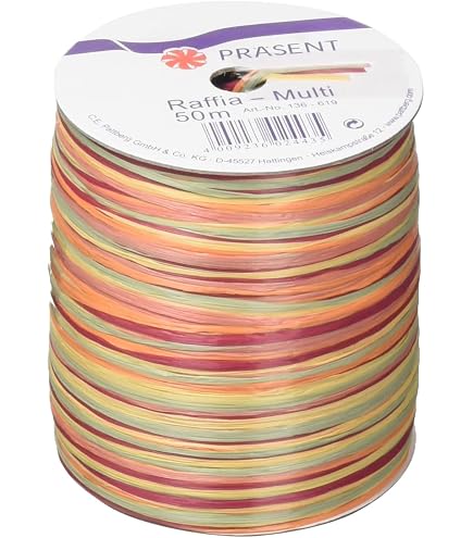 Ruban Raphia Papier Coloré – 4 Rouleaux De 20m (80m Total) Pour Emballage Cadeaux Et Décoration Noël