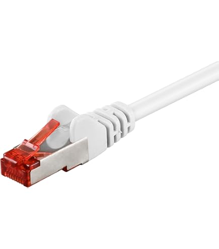 Goobay 68687 CAT 6 Cavo Patch, Rete S/FTP (PiMF), Nero, 0.5m Length