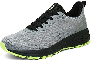 gojiang Zapatos para Correr Zapatillas de Deporte Hombre Mujer Calzado Deportivo Transpirable Ligero Sneakers Antideslizantes Cómodo Jogging Casual Fitness Negro Azul Gris Rojo 36-47EU
