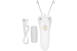 FOTABPYTI 【𝐏𝐫𝐨𝐦𝐨𝐭𝐢𝐨𝐧 𝐝𝐞 𝐏â𝐪𝐮𝐞𝐬】 Épilateur de Filetage, épilateur électrique avec épilateur de Fil de Coton de Chargement USB pour Femmes (hôte + Fil de Coton + câble USB)(Or)
